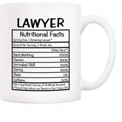 Lawyer Nutritional Facts Mug Lawyer Nutritional Facts Mug