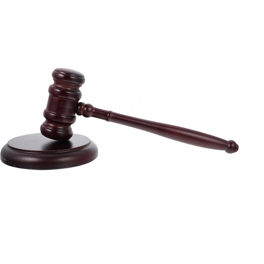 Wooden Gavel and Sound Block Set