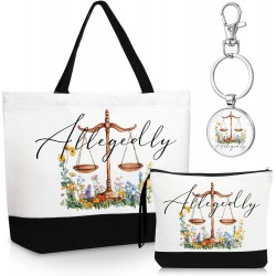 Tote Bag Gift set (with Makeup Cosmetic Bag &  Keychains)