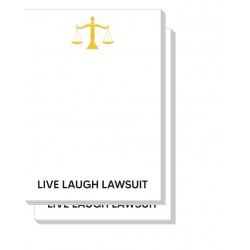 Lawyer Sticky Notepads: Live Laugh Lawsuit