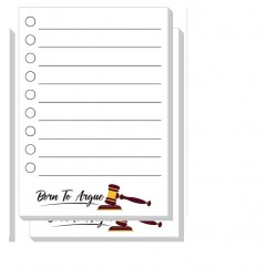 Lawyer Sticky Notepads: Born to Argue
