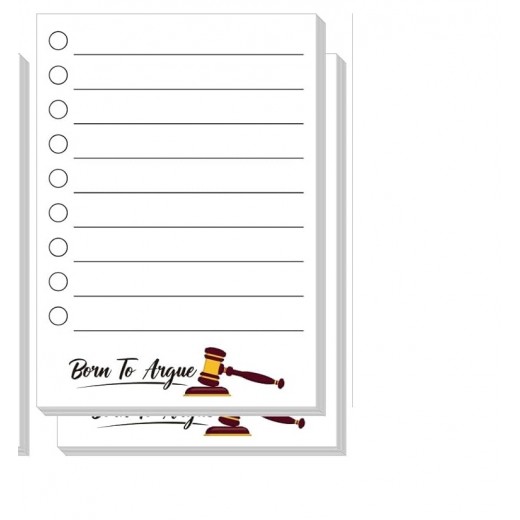 Lawyer Sticky Notepads: Born to Argue