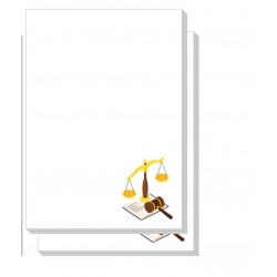 Lawyer Sticky Notepads: Scale with Gavel