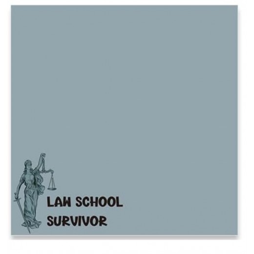 Lawyer Sticky Notes: Law School "Survivors" (Gray)