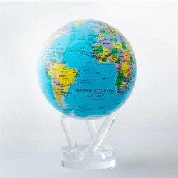 4.5" Mova# Blue Green Earth Relief Globe (MG-45-BGE)