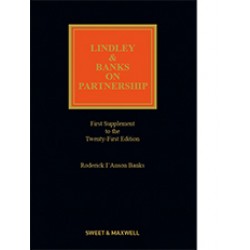 Lindley & Banks on Partnership 21ed: 1st Supplement Lindley & Banks on Partnership 21ed: 1st Supplement