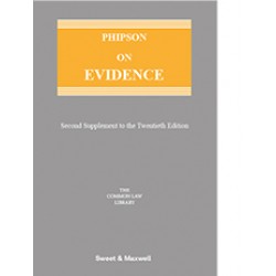 Phipson on Evidence 20th ed: 2nd Supplement Phipson on Evidence 20th ed: 2nd Supplement