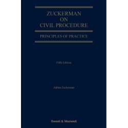 * Zuckerman on Civil Procedure: Principles of Practice 5th ed