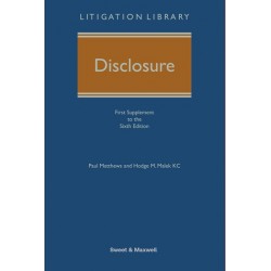 Disclosure 6th ed: 1st Supplement