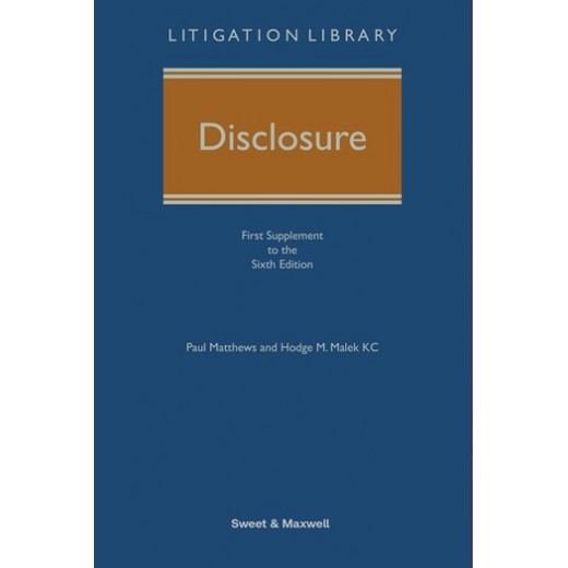 Disclosure 6th ed: 1st Supplement