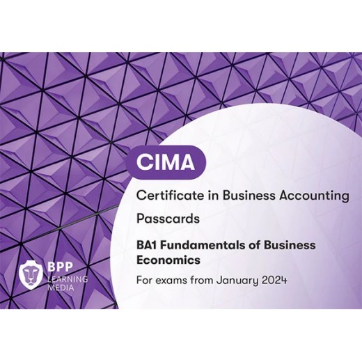 BPP CIMA - BA1 Fundamental of Business Economics PASSCARD 2024