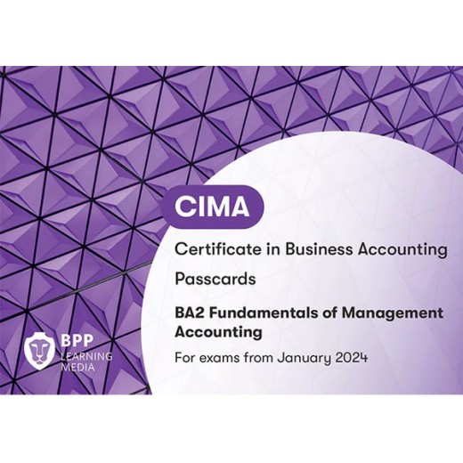 BPP CIMA - BA2 Fundamental of Management Accounting PASSCARD 2024