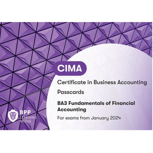 BPP CIMA - BA3 Fundamental of Financial Accounting PASSCARD 2024
